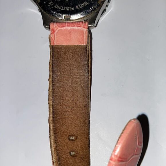 Fossil Blue Women's Silver Tone Date Pink Pave Bezel 100M Quartz Watch OS - Picture 9 of 11